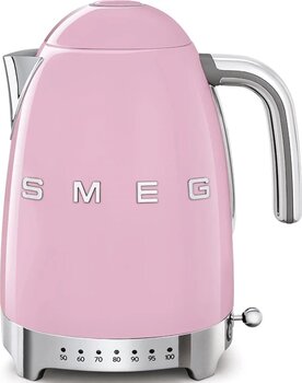 Smeg KLF04PKEU Retro Pembe Isı Ayarlı 2400 Watt 1.7 Litre Çelik Kettle