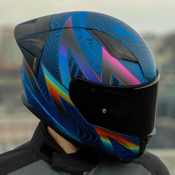 Ls2 Rapid 2 Optik Race Full Face Motosiklet Kaskı Yarış Spoiler +  Şeffaf + Siyah Vizörlü - XL
