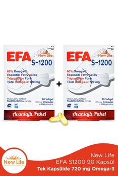 New Life Efa S-1200 Omega-3 90 Kapsül 2 Adet