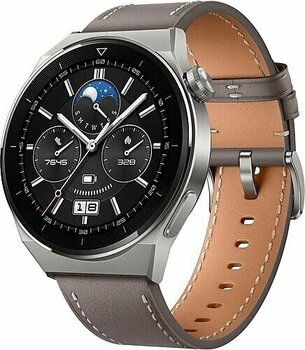 Huawei Watch GT 3 Pro 46 mm Gri Deri Kayış Akıllı Saat
