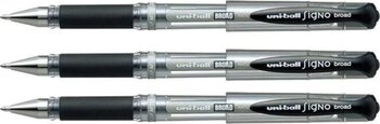 Uni-ball Signo Broad 1.0 İmza Kalemi 3'lü Siyah
