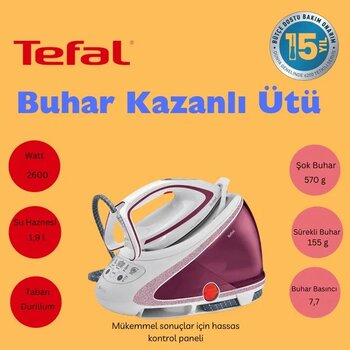 Tefal Pro Express Ultimate Buhar Kazanlı Ütü - Beyaz - Mor