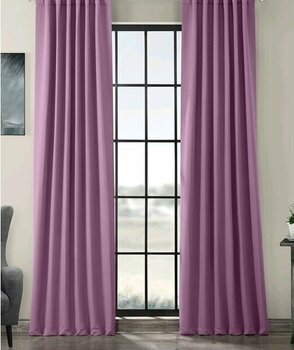 Evdepo Home Taç Açık Mürdüm Karartma Blackout Fon Perde, 1/2 Seyrek Pile, Tek Kanat, 190 x 260 cm - Gülkurusu