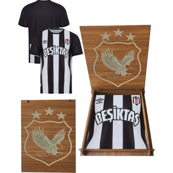 Beşiktaş  lisanslı kartal ahşap kutulu çubuklu forma - XL - Siyah - Beyaz