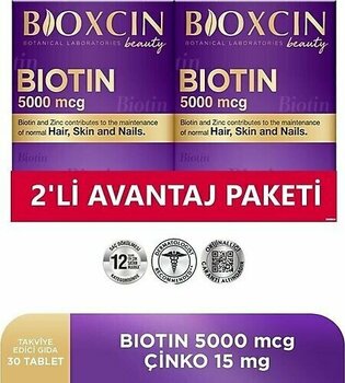 Bioxcin Biotin 5000 mcg 30 Tablet 2 Adet