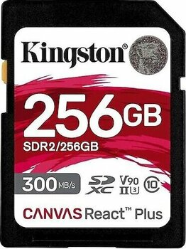 Kingston Canvas React Plus SDR2-256GB Class 10 UHS-II U3 V90 Hafıza Kartı