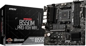 Msi B550M PRO-VDH Wi-Fi Am4 Ddr4 4400(Oc) Hdmı Dvg Vga  M.2 Usb3.2 Wıfı Matx Anakart