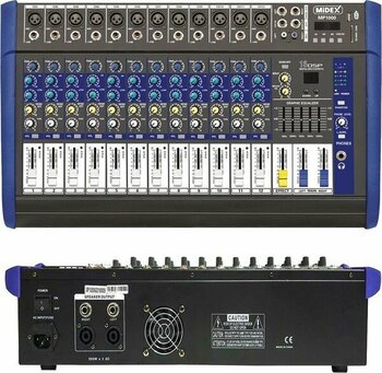 Midex MP-1000 Power Mikser Amfi 2 x 500W 12 Kanal Dsp Efekt Eq USB