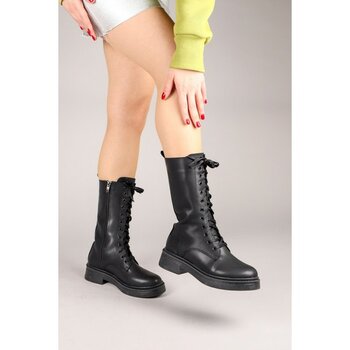 Birikon EVA Bağcıklı Yarım Çizme SİYAH - 36 - Siyah