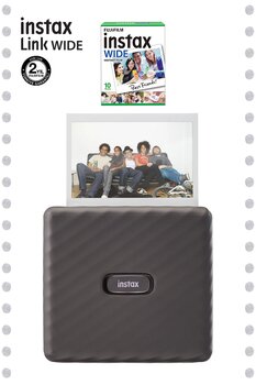 Fujifilm Instax Wide Link Gri Akıllı Telefon Yazıcısı Ve 10'lu Film