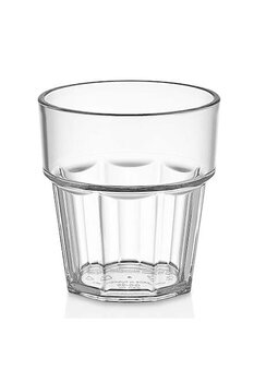 GastroPlast 6 Adet 200 ml Kırılmaz Cam Görünümlü Polikarbon Plastik Bardak,Kreş Bardak,Anaokulu Bardak