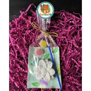 Lotus Çiçek Taş Boyama Seti/kendin Yap, Doğum Günü, Karne,etkinlik,tatil Hediyesi - Beyaz