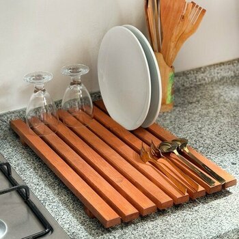 Weblonya Ahşap Bulaşıklık Tabaklık Bardaklık 1130