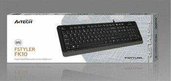 A4 Tech FK10 Q USB Fsytyler Gri Tr Fn-Multimedya Klavye