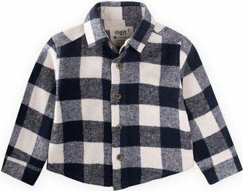 Cigit Oduncu Gömleği 1-9 Yaş Lacivert Ekose - 4 - 5 Yaş
