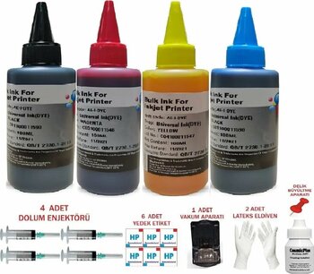 cosmicplus Canon Pixma E414 Yazıcı Için Kartuş Dolum Seti E404 E3640 TS3140 Yazıcı Uyumlu