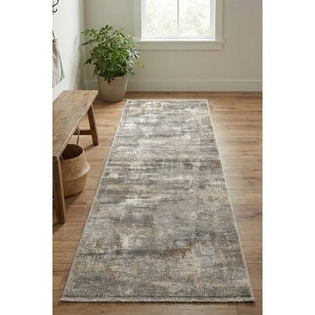 Konfor Halı Notta 1107 Gri Yumuşak Dokulu Salon Mutfak Koridor Oturma Odası Yolluk Halı Makine Halısı - 120 x 350 cm