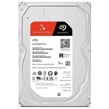 Seagate Ironwolf Pro 4tb 7200RPM 256MB Sata3 ST4000NT001 Nas HDD Resmi Disti Garantili - 4 TB