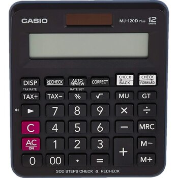 Casio Mj-120d Masaüstü 12 Hane Hesap Makinesi Siyah