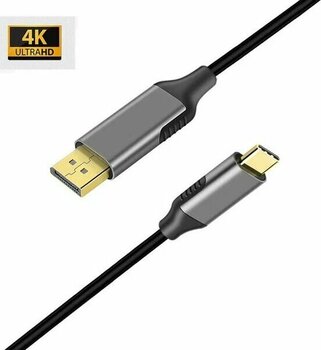 Daytona K-01 Siyah 1.8 m Type-C to DisplayPort Görüntü Aktarım Kablosu