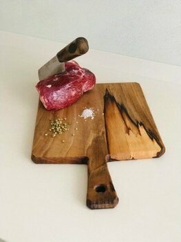 Befawood Ceviz Ahşap Tek Parça Saplı Kesme Tahtası-Sofra Tahtası-Sunum-Tahtası-Yufka Tahtası- Ahşap Tahta