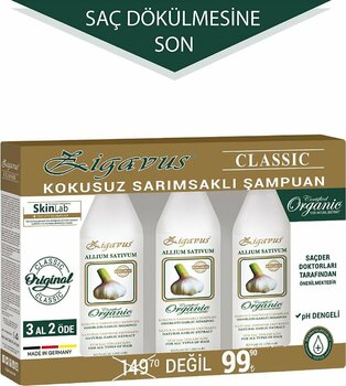 Zigavus Extra Plus Sarımsaklı Saç Dökülmesine Karşı Şampuan 3x250 ml