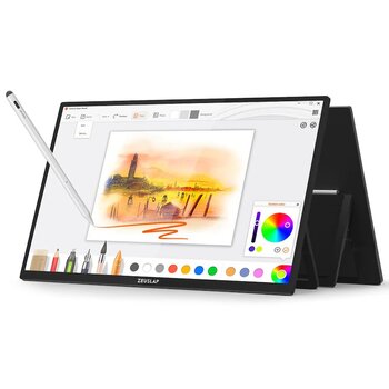 Zeuslap Z22p Pro 22" 2560 1440 60hz 2k Ips Panel Type-c 100% Srgb 400cd/m² Kalem Destekli Dokunmatik Taşınabilir Monitör Zl-z22p-pro