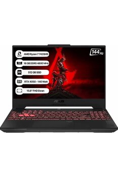 ASUS Tuf A15 Fa507nur-lp035 Amd Ryzen7 7435hs 16gb 512gb Ssd Rtx4050-140watt 144hz Dos 15.6\" Fhd