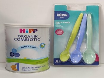 Hipp Hipp 1 Organik Combiotic Bebek Sütü Sütü 350Gr + Wee Kaşık Seti 3 Lü