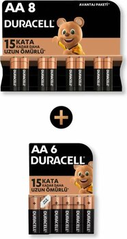 Duracell Alkalin Aa Kalem Pil, 1,5V (Lr03 / Mn2400), 14'Lü Paket
