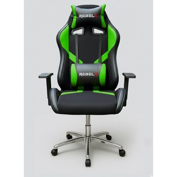 Rebelx Oyuncu Koltuğu Basic Krom Ayak Yeşil Renk