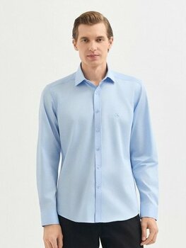 Karaca Erkek Slım Fıt Gömlek-Açık Mavi - 2XL - Açık Mavi