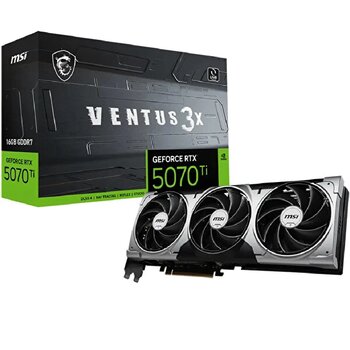 MSI VGA GeForce RTX 5070 Ti 16G Ventus 3X OC RTX5070Ti 16 GB Gdrr7 256 Bit Dx12 PCIe 5.0 X16 3xDP 1xHDMI Ekran Kartı
