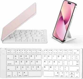 Samsers Katlanabilir Pembe Bluetooth Klavye
