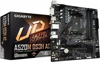 Gigabyte Gıgabyte A520 A520M-DS3H-AC Wıfı Ddr4 Hdmı-Dp-Dvı Pcıe 4.0 Am4 Matx