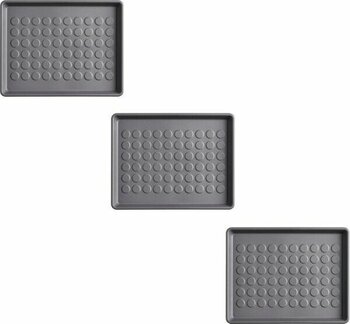 IKEA 3 Adet Dolap Içi Plastik Ayakkabı Tepsisi 46 x 35 cm  3'lü Set Ayakkabılık Koyu Gri