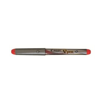 Pilot V-Pen Silver Kırmızı 12Li