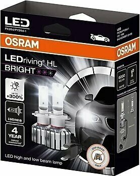 Osram H7 Led Xenon %300 Bright 4 Yıl Garantili 19w - 12v (2adet Far Için)