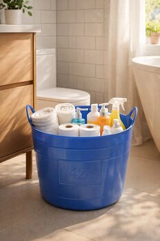 Akyüz Plastik 🛁🧺 42 Litre Esnek Plastik Sepet – 2 ADET-Banyo Organizeri ve Depolama Sepeti