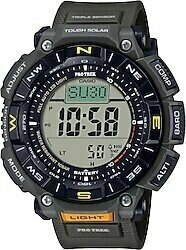 Casio Pro-Trek PRG-340-3DR Silikon Kordon Haki Erkek Kol Saati