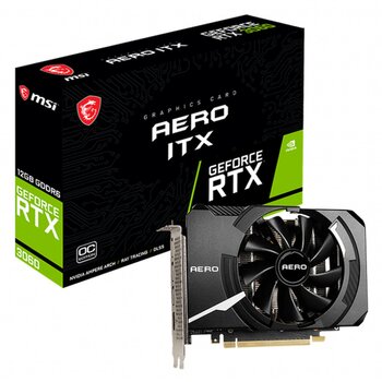 Msi Geforce Rtx 3060 Aero Itx 12gb Oc Gddr6 192-Bit Dx12 Pcie 4.0 X16 (3xdp 1xhdmi) Mini Itx Ekran Kartı