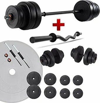 Ecgspor 48 kg Z Bar Halter Dambıl ve Ağırlık Fitness Seti