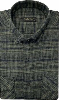 Atilla Özer Kışlık Kaşmir Erkek Gömlek - 7463 Haki L