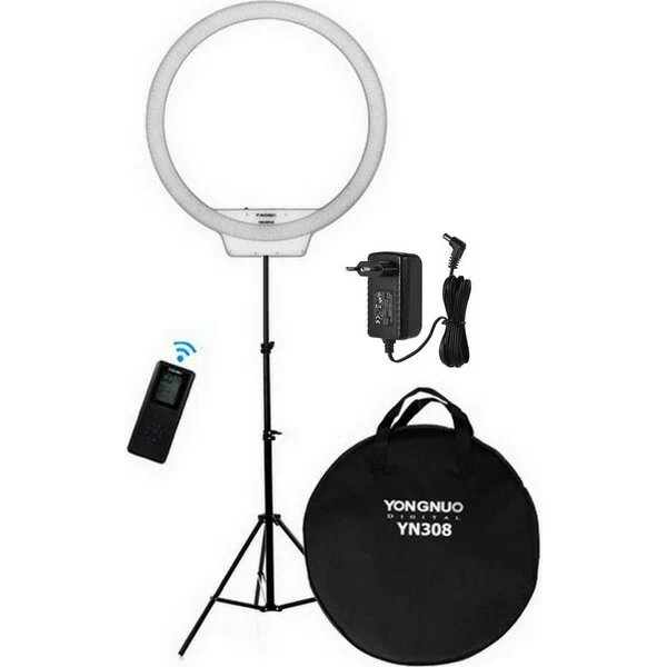 Yongnuo YN308 3200-5600K 18,5W Ring LED Işık Combo Kit