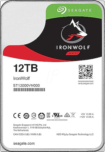 Seagate IronWolf Nas ST12000VN0008 12 TB 7200 RPM 210 MB/s Harddisk
