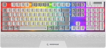 Rampage Carbon Pro Beyaz/gri Wireless Bluetooth Mekanik RGB Klavye