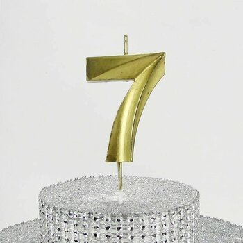 NY Home 7 Yedi Rakamlı (Altın) Mum 6.5 cm
