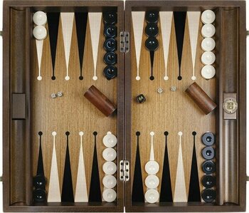 Saray Tavla Saray Premium Tavla Seti Gold Caramel Amerikan Cevizi ve Deri Malzeme ile 32 Parça