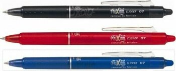 Pilot Frixion Ball Clicker Silinebilir Roller Kalem 0.7 mm 3'lü