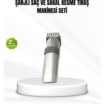 Şarjlı Saç Sakal Kesme Makinesi – Paslanmaz Çelik Bıçak, Ayarlanabilir Başlık - Seçenek